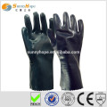 Sunnyhope negro guantes de algodón de seguridad con pvc